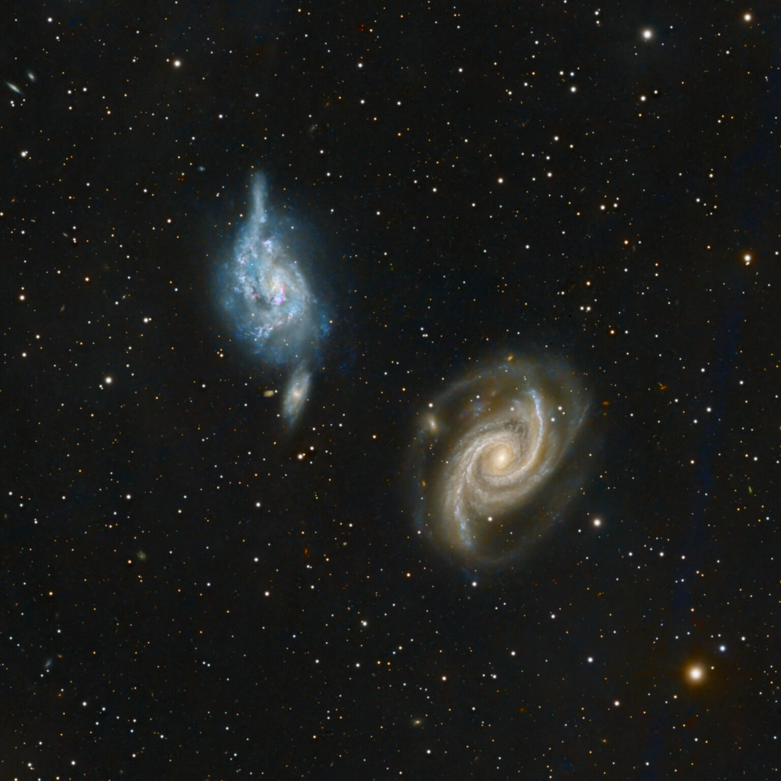 IC 4839 & IC 4836 – Through Light and Time